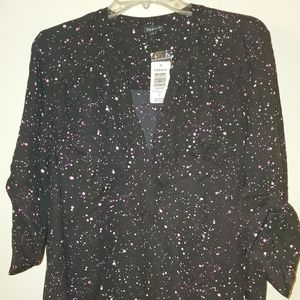 Sheer. Pink and black spots